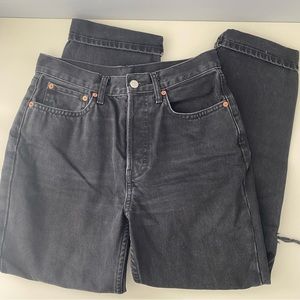 Black Boyfriend Style Ripped Jeans